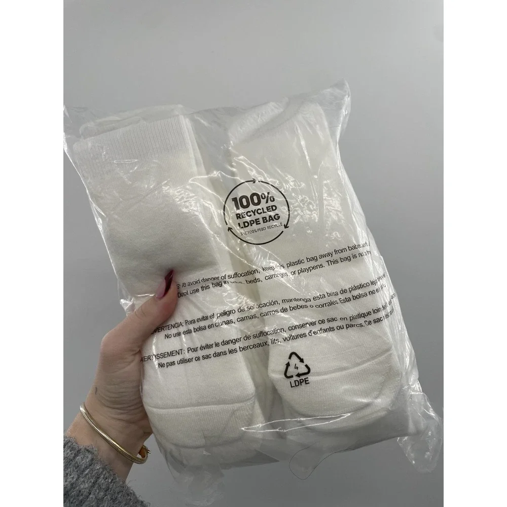 NWT Adidas Team Over‎ The Calf Soccer Football White Socks Large - Pack of 6
